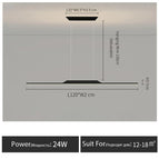 Noir-L120cm / Intensité variable avec télécommande