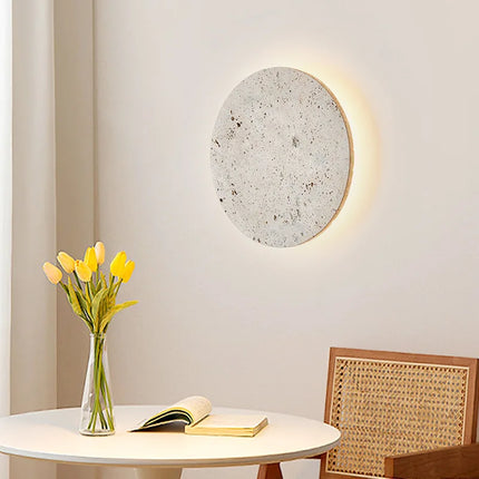 Applique murale ronde en pierre naturelle au design artistique — LZ4X9JQ