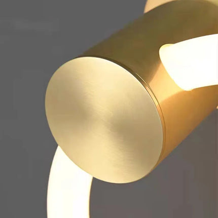 Applique murale LED moderne en laiton avec anneau acrylique et 3 couleurs dimmables — LZ4X9T