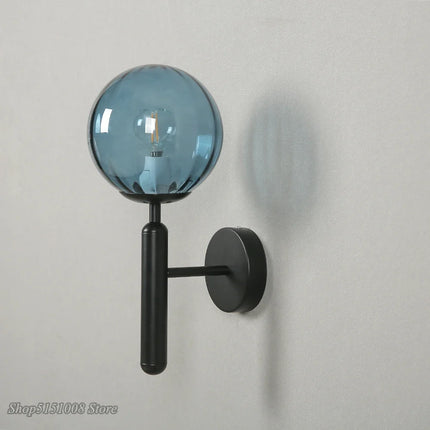 Applique murale LED nordique avec boule de verre pour salle de bain et escalier — LZ4P9XJ