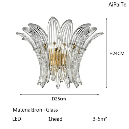AiPaiTe français Vintage Murano verre LED lustre pour salon escalier Villa hôtel hall en forme de palmier lustre en verre