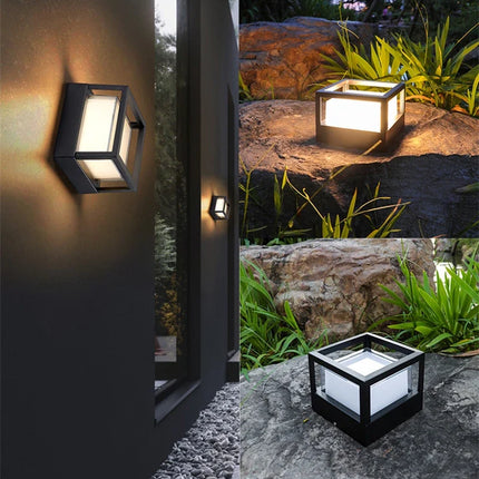 Applique murale extérieure LED cube RGB 10W WiFi Tuya dimmable étanche Alexa Google — LZ4M7Q2