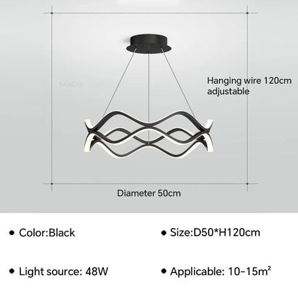 Suspension LED moderne pour décoration intérieure élégante et luxueuse — LZ4X9P