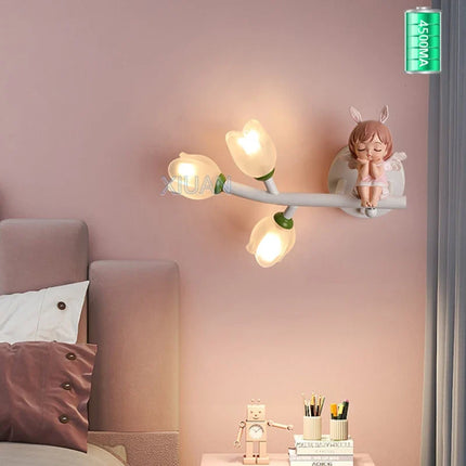 Applique murale rechargeable en résine décorative pour chambre d’enfant — LZ4X9T1