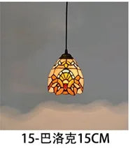 Lustre en verre style Tiffany rétro pour intérieur méditerranéen — LZ4X9P