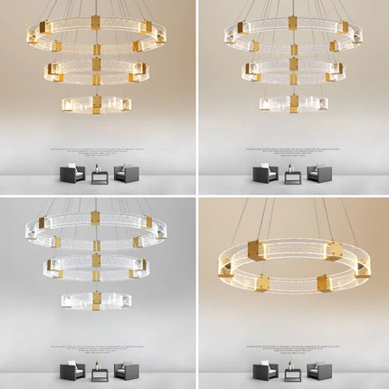 Lustre suspension en cristal au design nordique moderne — LZ4Q7X9