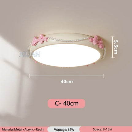Plafonnier romantique en perles pour chambre de princesse — LZ4N7Q2