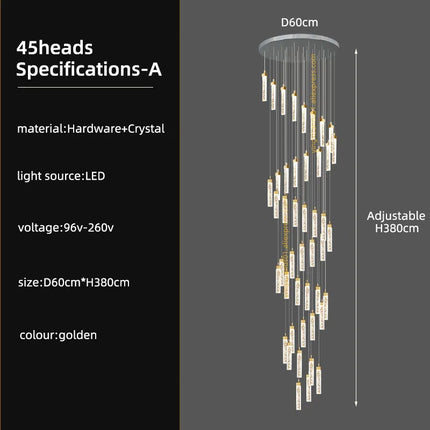 Lustre LED en cristal au design moderne pour intérieur élégant — LZ4Q7X9F