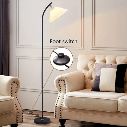 Lampadaire nordique avec abat-jour plissé pour intérieur — LZ4X9T