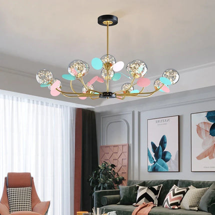 Lustre LED moderne nordique effet étoilé macaron créatif — LZ4X9J