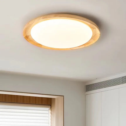 Plafonnier en bois massif au design wabi-sabi pour intérieur lumineux — LZ4X9T2