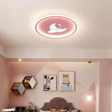 Plafonnier LED créatif lune et nuage style nordique pour enfants — LZ4X9T