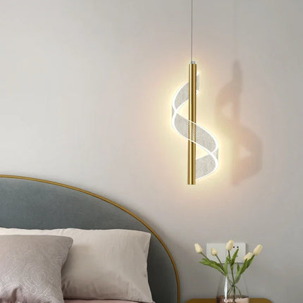 Suspension LED design en forme de S pour décoration intérieure — LZ4XJ9