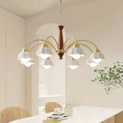 Lustre en céramique à motif floral pour intérieur contemporain — LZ4X9P2