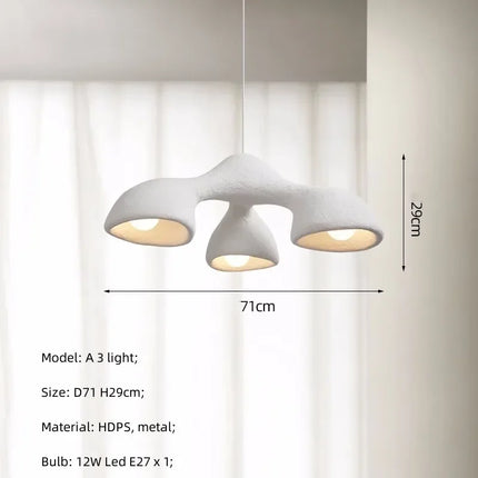 Lustre LED style wabi-sabi japonais pour villa et duplex — LZ4X9P