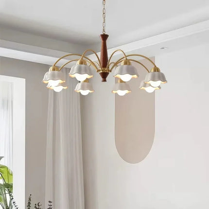 Lustre en céramique à motif floral pour intérieur contemporain — LZ4X9P2