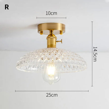 Lustre vintage japonais en verre pour balcon et entrée — LZ4M9Q2