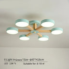 6 lights in green / Cold light