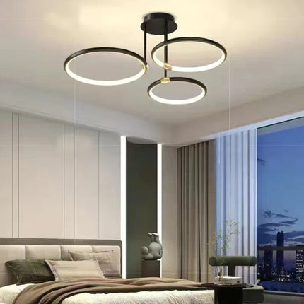 Lustre LED moderne avec variateur et télécommande pour intérieur — LZ4X9J