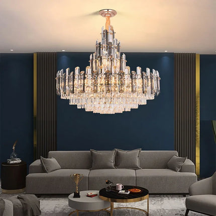 Suspension LED en cristal avec variateur d'intensité design luxueux — LZ4X9T