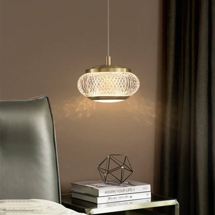 Lustre ovale en cristal avec éclairage LED nordique — LZ4P9X
