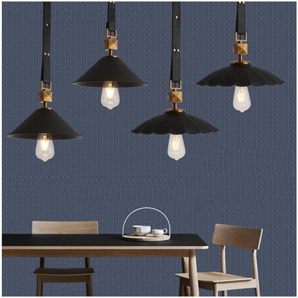 Lustre suspension moderne en cuir et verre cristal — LZ4X9P2Q