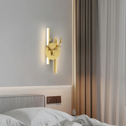 Applique murale décorative en bois forme cerf style nordique — LZ4X9P