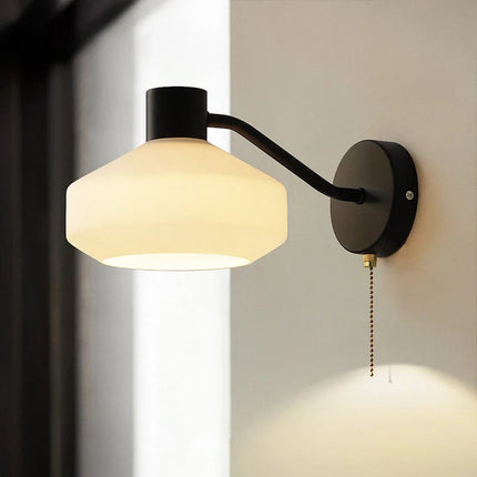 Applique murale nordique rétro en verre pour décoration lumineuse — LZ4X9J