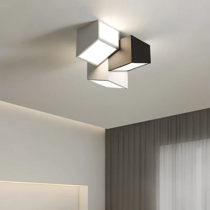 Plafonnier géométrique minimaliste pour entrée moderne — LZ4X9P2