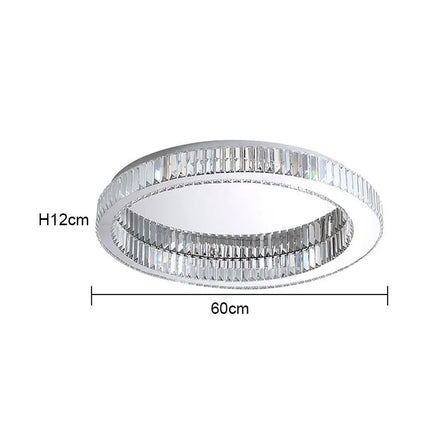 Plafonnier LED rond moderne avec effet cristal — LZ4X9P2Q