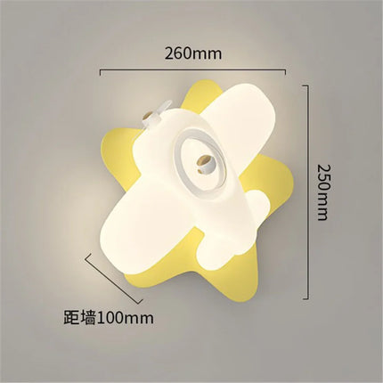Applique murale LED pour enfants en forme d'avion ou d'étoile — LZ4X9M