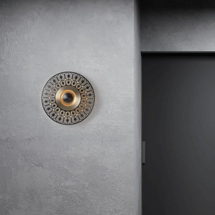 Applique murale sculptée en cuivre avec éclairage LED Sisle — LZ4X9T