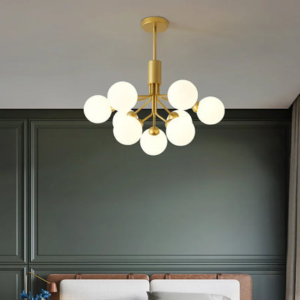 Lustre suspension en verre style nordique pour restaurant et salon — LZ4X9Q2N