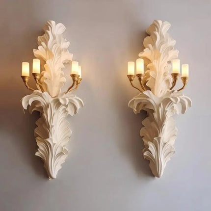 Applique murale vintage en plâtre avec relief et éclairage LED intégré — LZ4T9XQ