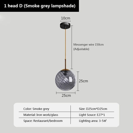 Suspension en verre pour éclairage décoratif intérieur moderne — LZ4X9T