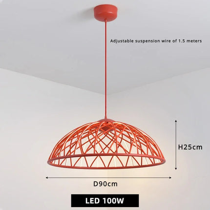 Suspension moderne en corde tressée avec éclairage LED décoratif — LZ4X9P
