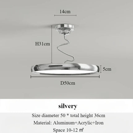 Lustre suspension nordique en aluminium avec éclairage LED — LZ4X9P