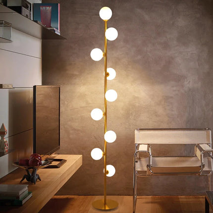 Lampadaire en verre doré au style nordique moderne — LZ4X9P2
