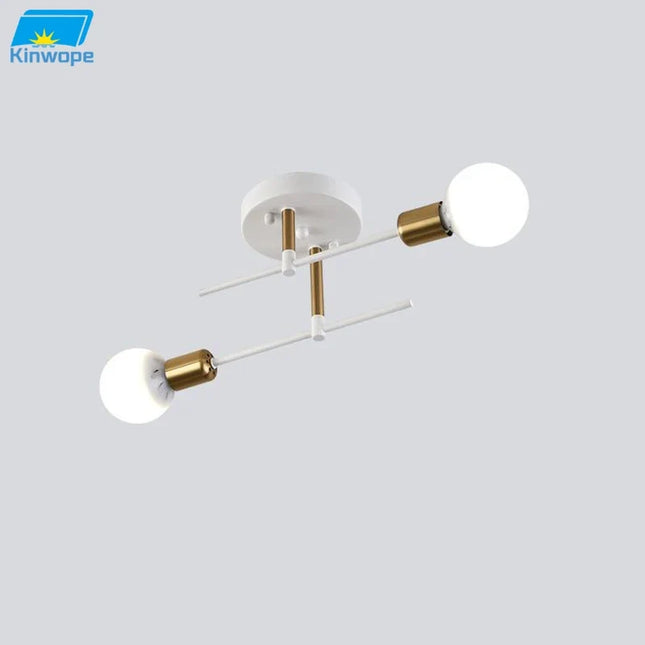 Plafonnier nordique à branches multi-têtes design moderne — LZ4X9T
