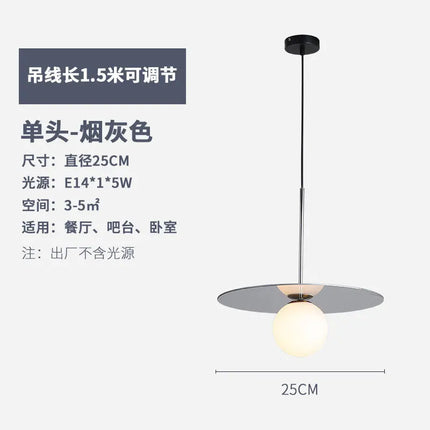Suspension LED en verre au design nordique pour bar et restaurant — LZ4X9M