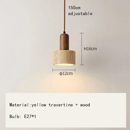 Suspension LED en pierre naturelle à cordon réglable — LZ4X9P