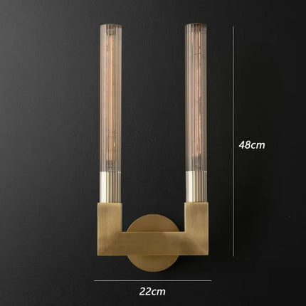 Applique murale rétro en verre transparent pour intérieur — LZ4X9T