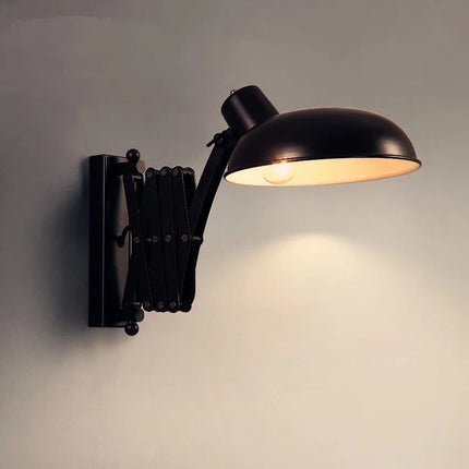 Applique murale vintage en fer noir télescopique ajustable — LZ4Q7N2