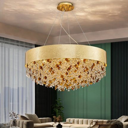 Lustre moderne en cristal LED à intensité variable — LZ4X9P2Q