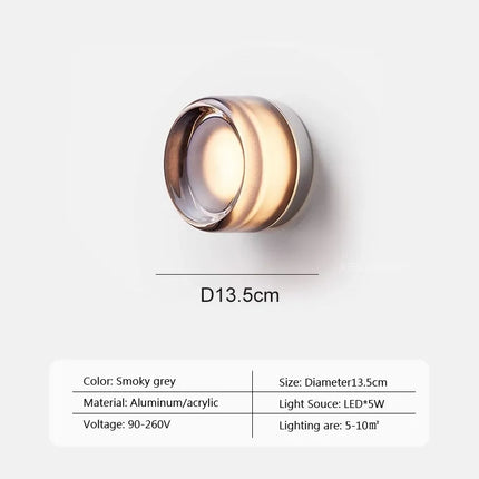 Applique murale LED au design moderne en gelée d'ambre — LZ4Q7X2