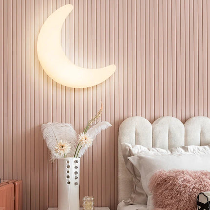 applique murale led moderne en forme de lune décorative et créative
