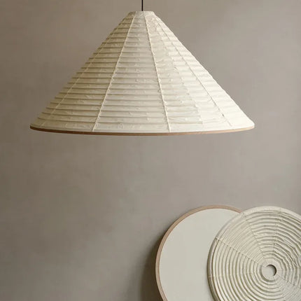 Suspension japonaise cône en papier de riz pour salon et salon de thé — LZ7D9X