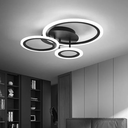 Plafonnier LED moderne noir pour éclairage intérieur — LZ4X9P