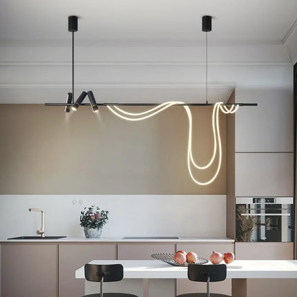 Suspension LED intérieure longue au design simple — LZ4X7P9
