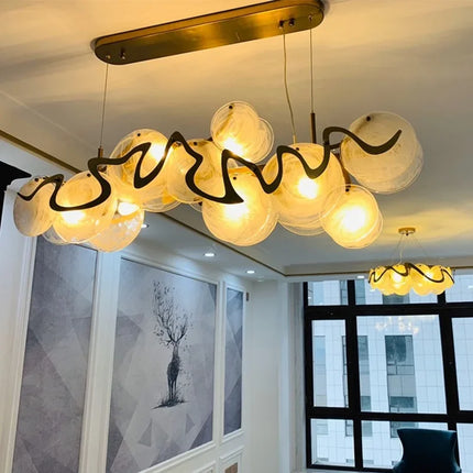 Lustre LED de luxe en verre élégant pour décoration intérieure — LZ7D9X